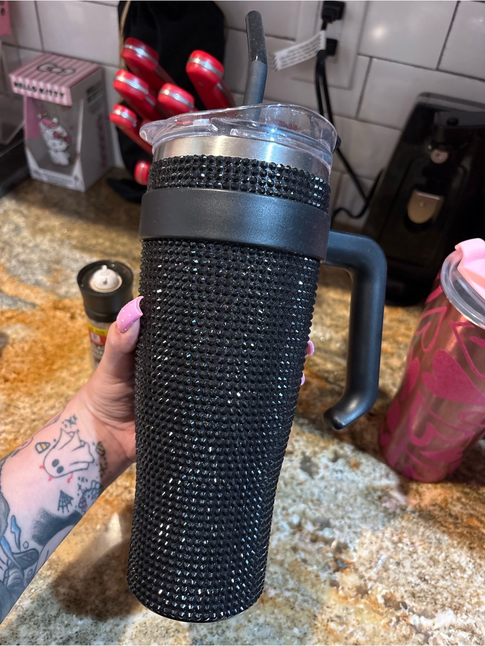 Bedazzled cup🖤